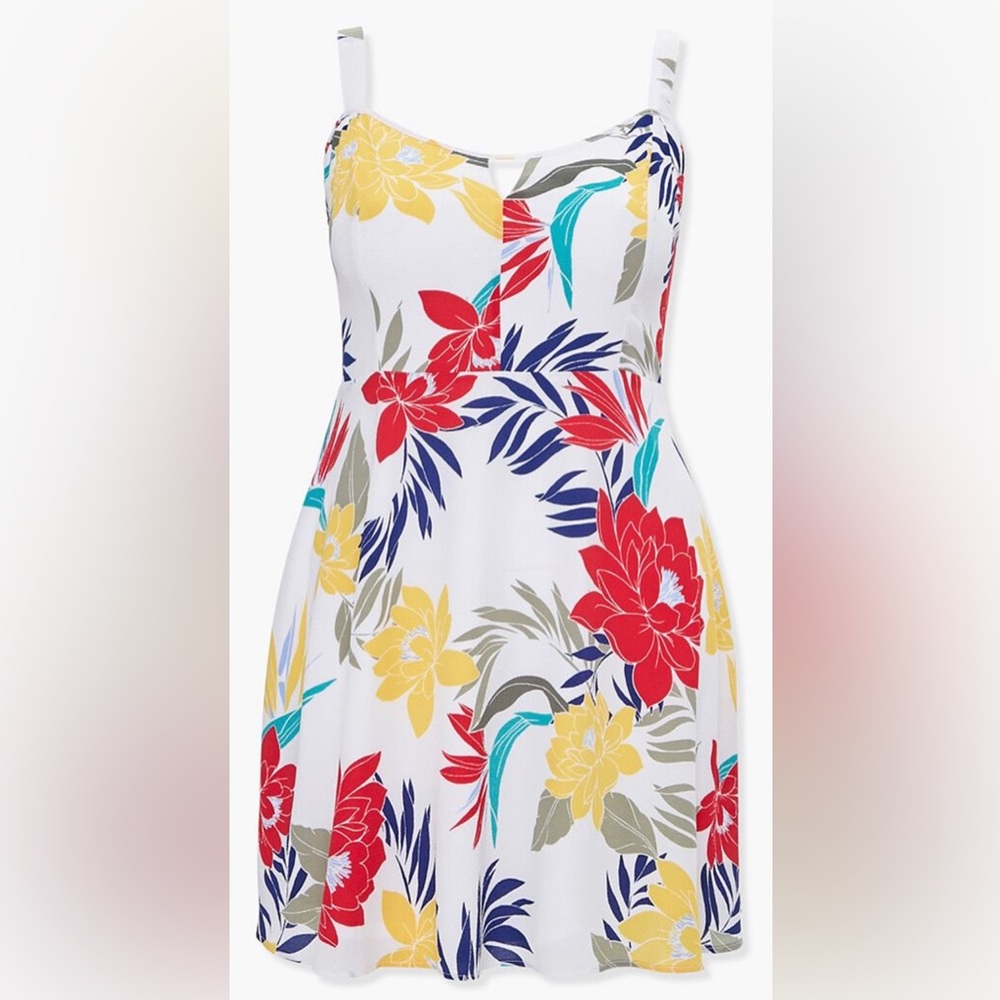 Plus Size Floral Print Dress